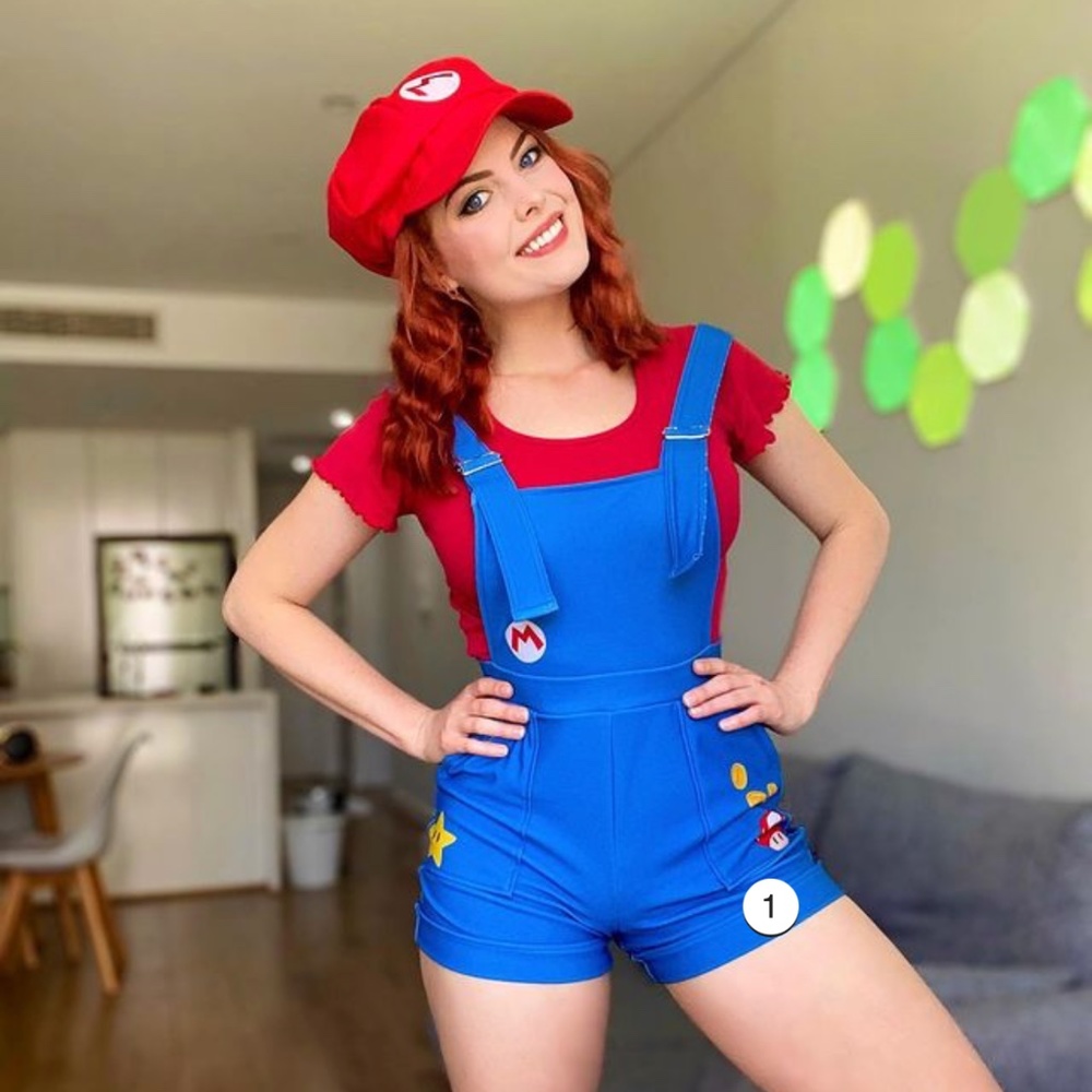 MARIO SHORT OVERALLS SIZE SMALL NEW WITH TAG BLACKMILK BM